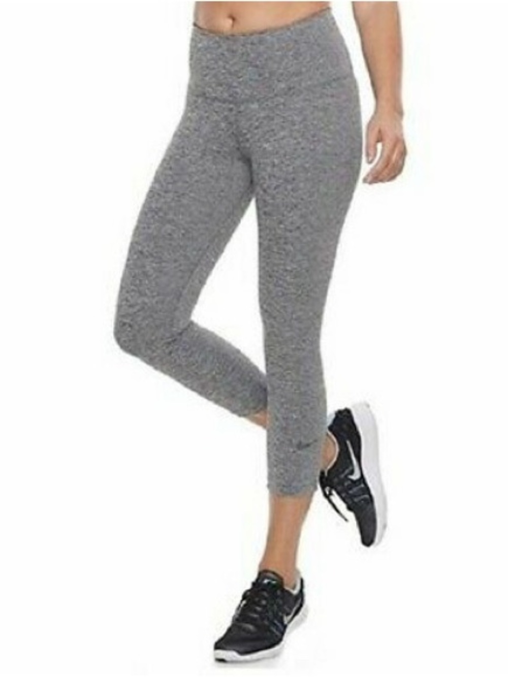 LIKE NEW Nike Leggings Dri-Fit Sculpt Victory Cropped High Rise Gray Women XS